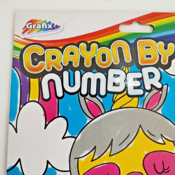 Grafix Crayon By Number 1 Printed Sheet 10 Crayons Learning Play Age 6+ Craft - Picture 4 of 9
